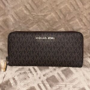 Michael Kors Dark Brown Logo Wallet
